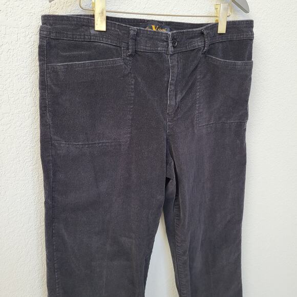 Corduroy Pants Gloria Vanderbilt Womens 16P Petite Stretch Black Fall Winter - Picture 7 of 10